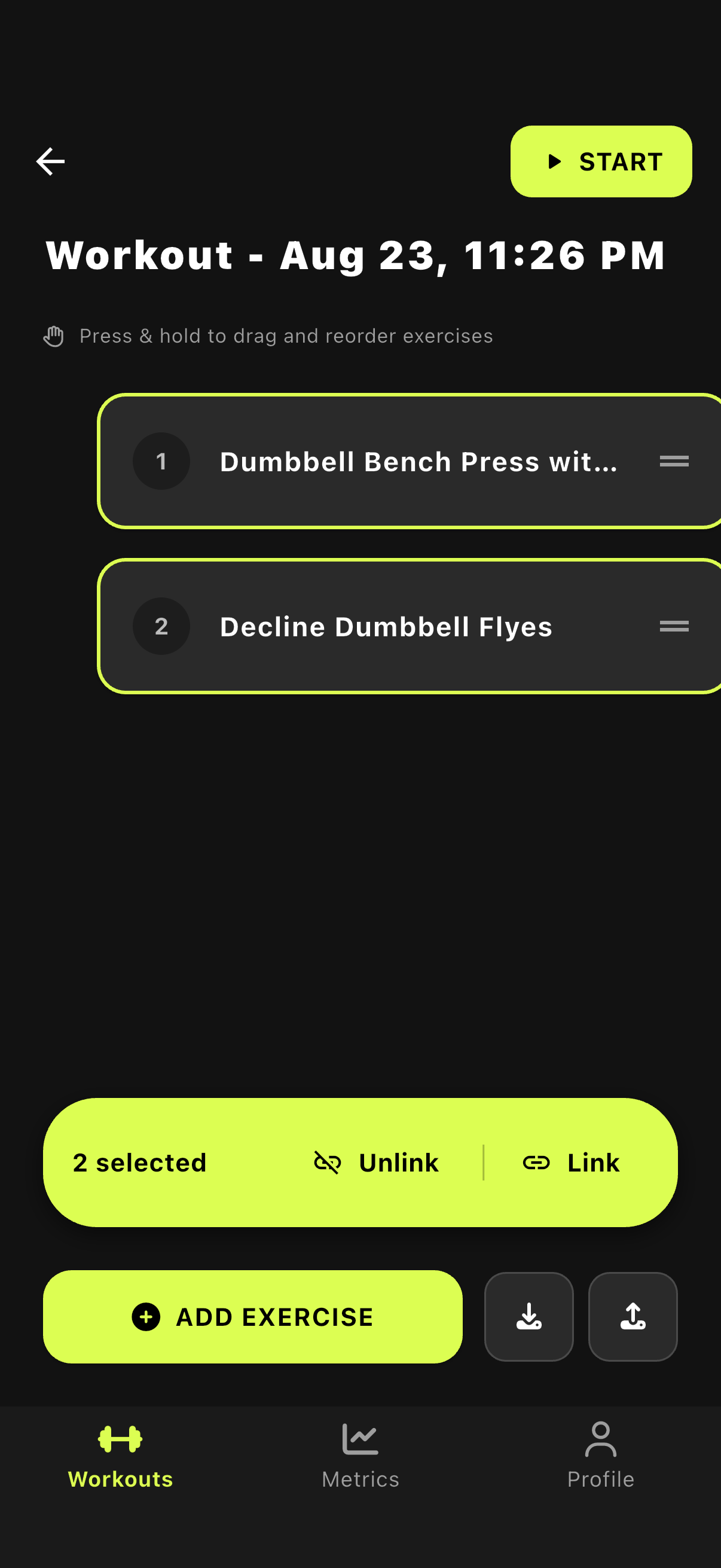 2. Tap the Link button